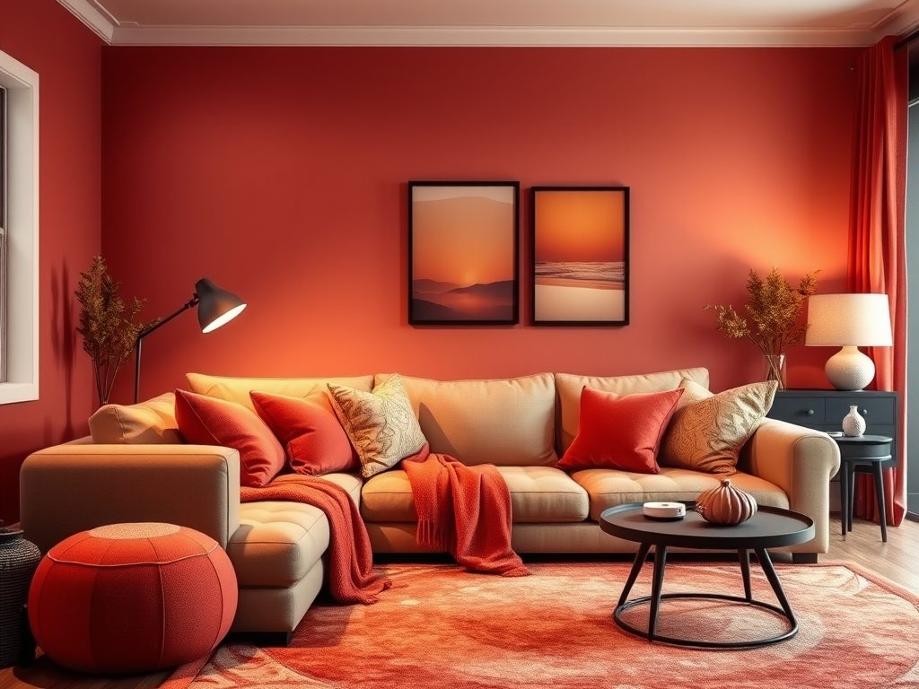 Ciepłe kolory do salonu – jak stworzyć przytulne i harmonijne wnętrze krok po kroku