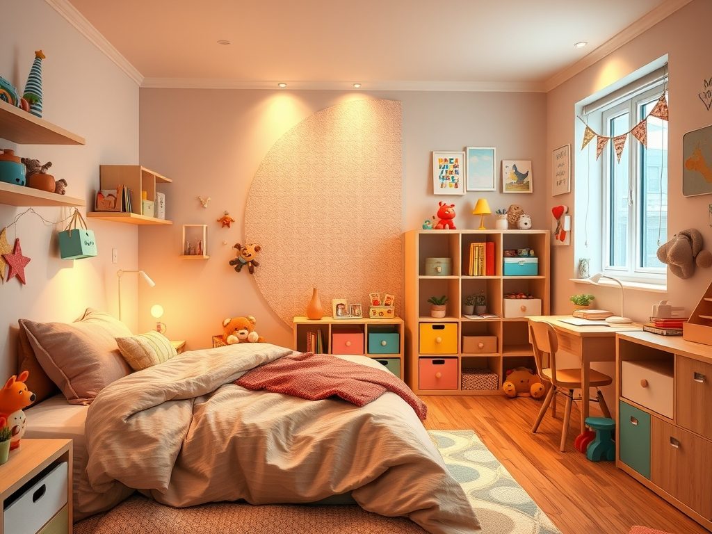 Strefy w pokoju dziecka: jak podzielić przestrzeń na sen, zabawę i naukę dla wygody i bezpieczeństwa