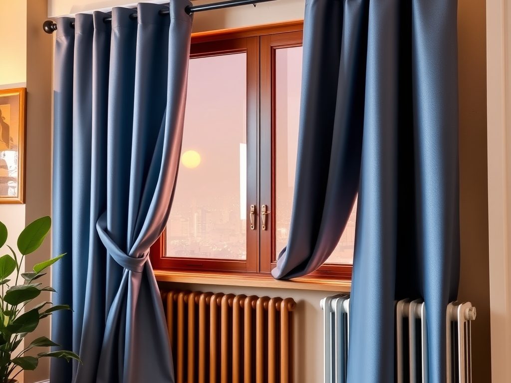 Długie zasłony przy grzejniku – jak nie blokować ciepła i zachować efektywność ogrzewania?