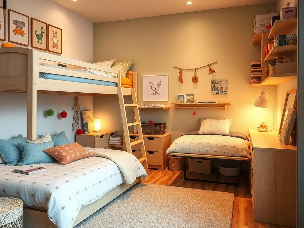 Pokój rodzeństwa z dwoma łóżkami: jak zaplanować układ, by zyskać funkcjonalną i komfortową przestrzeń