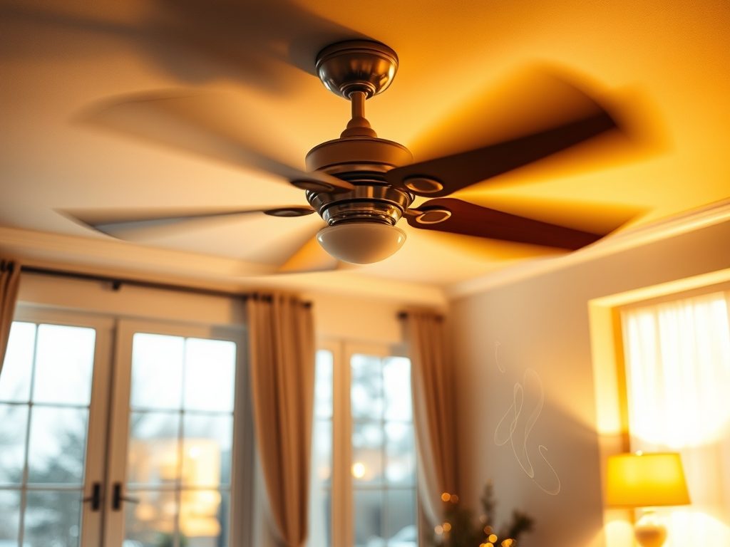 Wentylator sufitowy zimą na biegu wstecznym – jak skutecznie rozprowadzać ciepło i unikać błędów montażu