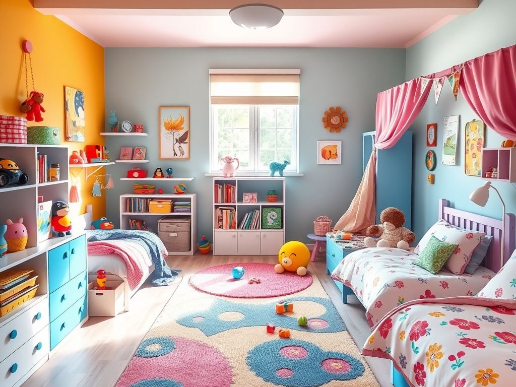 Pokój dla rodzeństwa chłopiec i dziewczynka: jak urządzić przestrzeń z podziałem na strefy i indywidualne potrzeby