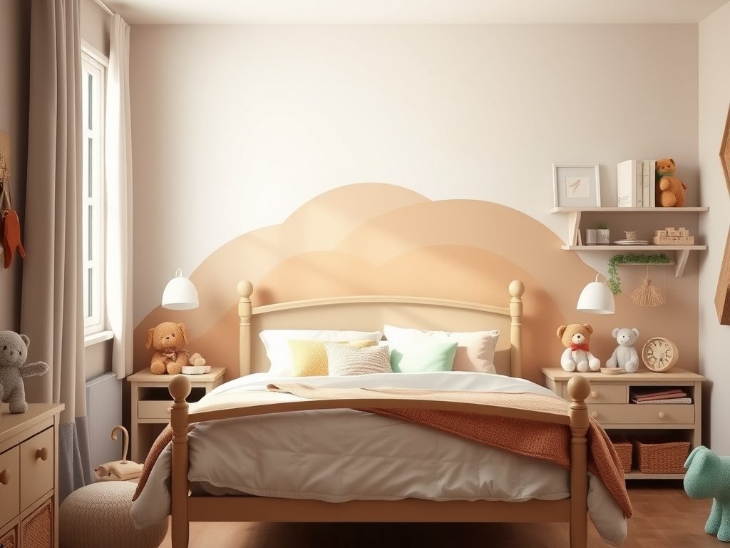 Kolor ściany za łóżkiem w pokoju dziecka: jak wybrać barwę, która stworzy przytulną i funkcjonalną przestrzeń